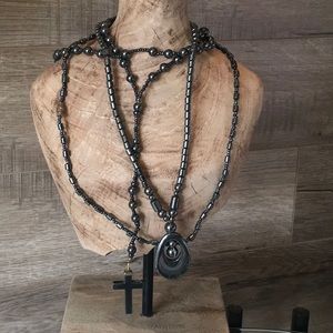 SET Of 3 Different Hematite Necklaces